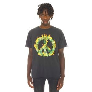 T-SHIRT CREW NECK "PEACE IN CHAOS" IN PEAT - Cult of Individuality - new w tags